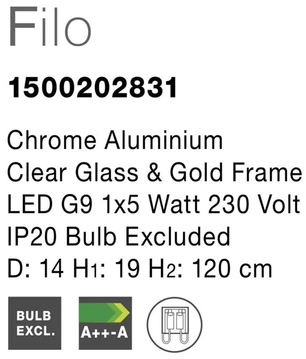 Pendul design modern 14cm Filo NVL-1500202831