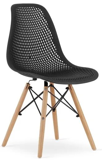 Scaun stil scandinav, Artool, Maro, PP, lemn, negru, 44.5x51x82.5 cm