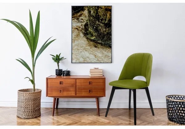 Scaun de dining BOVIO 86x48 cm verde deschis/fag