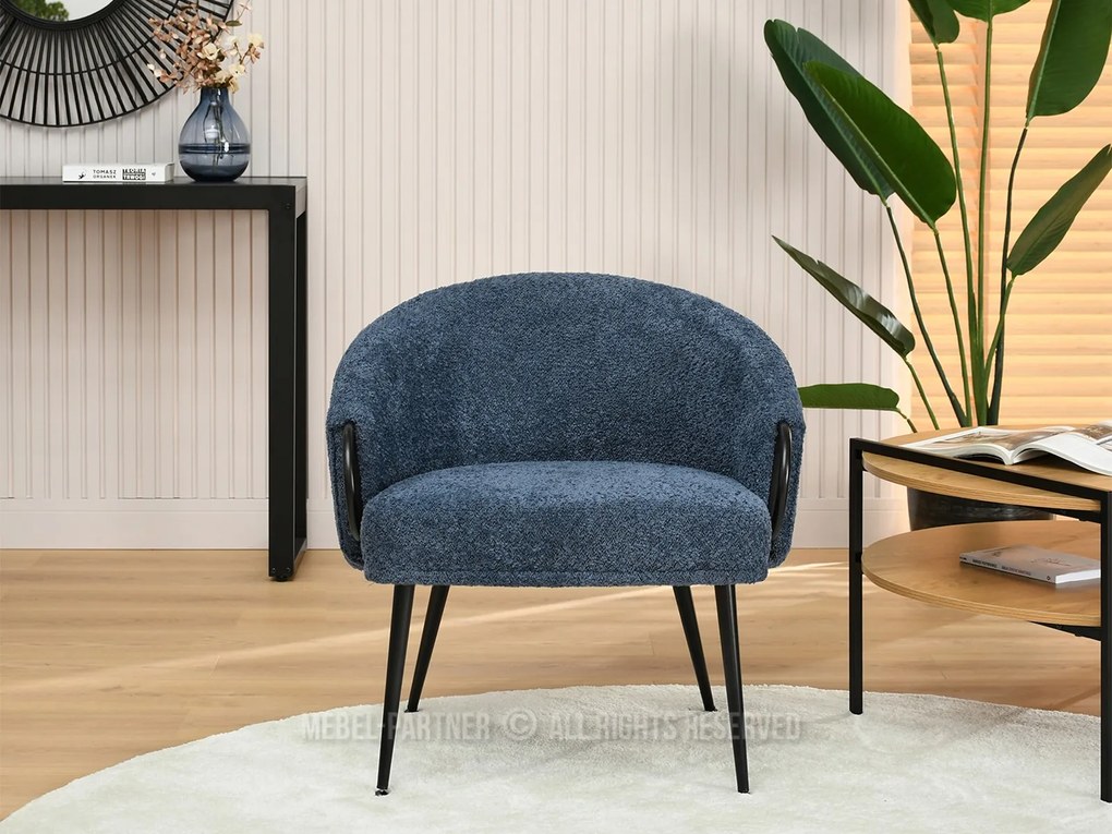 Fotoliu Carma F (albastru închis + negru). Promo -19%. 1109979