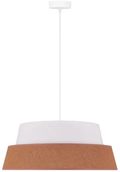 Lustră pe cablu Duolla GALAXY 1xE27/15W/230V d. 50 cm maro/alb