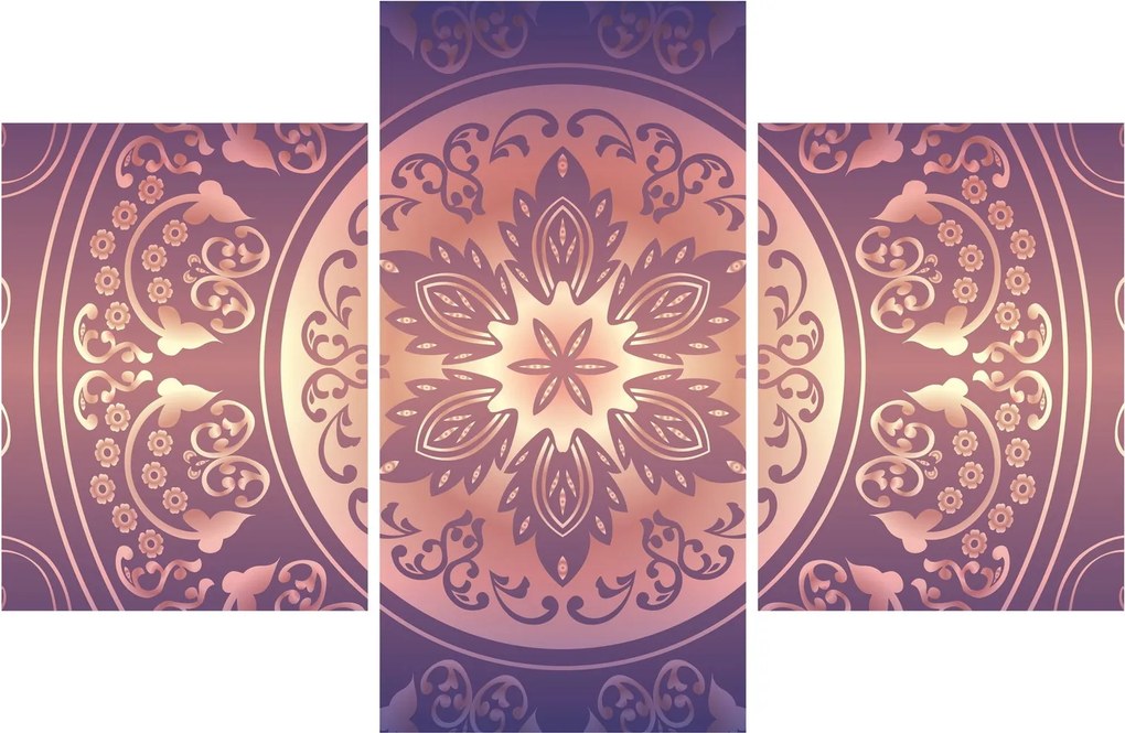 Tablou - Mandala pe gradient violet (90x60 cm)
