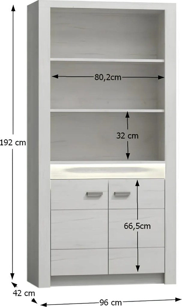Vitrina, frasin alb, INFINITY I-05