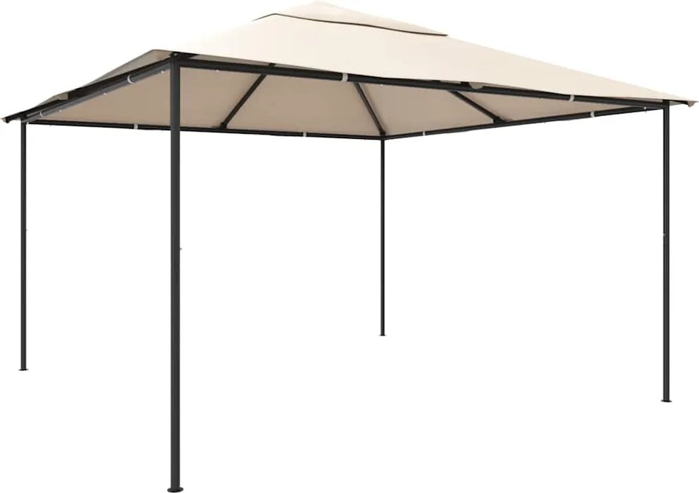vidaXL Copertină pavilion foișor cort, 4x4 m, oțel, bej