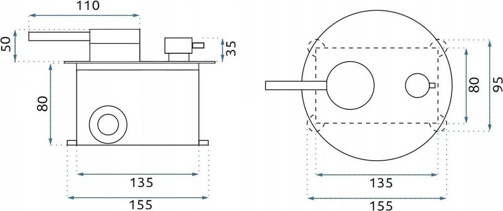 Set de dus incastrat Rea Foss Clif Nickel Brush + BOX
