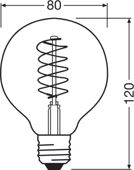 Set de 2 becuri LED dimabile cu filament vintage E27/7,8W/230V 1800K - Osram
