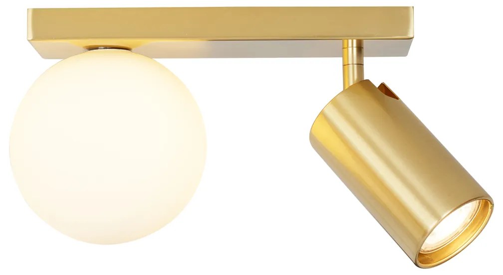 Plafonieră modernă din alamă cu 2 lumini, înclinabilă - Lesly