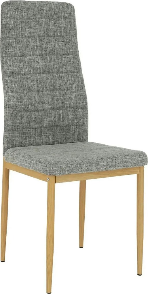 Scaun COLETA NOVA, gri deschis/fag, textil/metal, 41x49x96 cm
