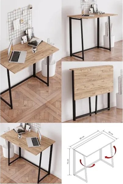 Masa  pliabil cu cadru metalic Homs  seria A660,80 x 50 x 75 cm,W007