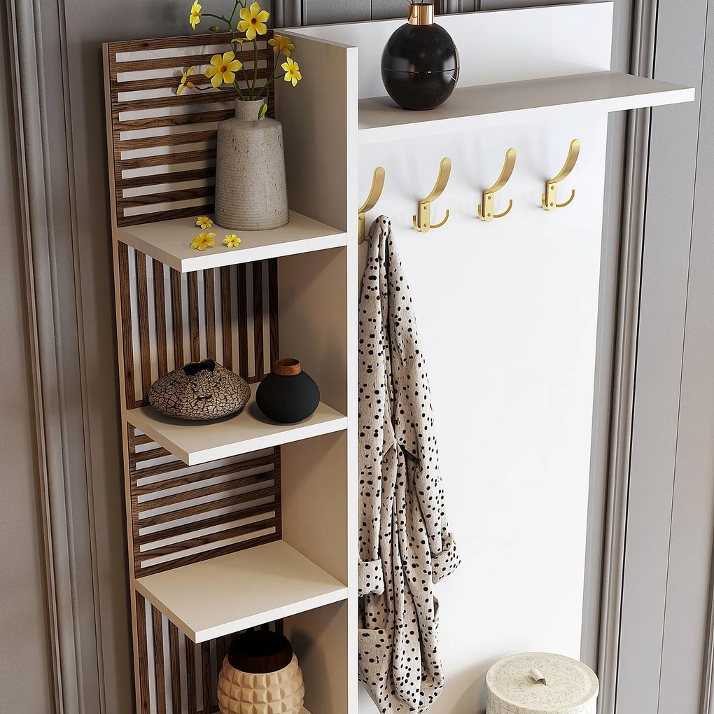 Mobilier hol Valery D (Alb + Auriu). 1089147