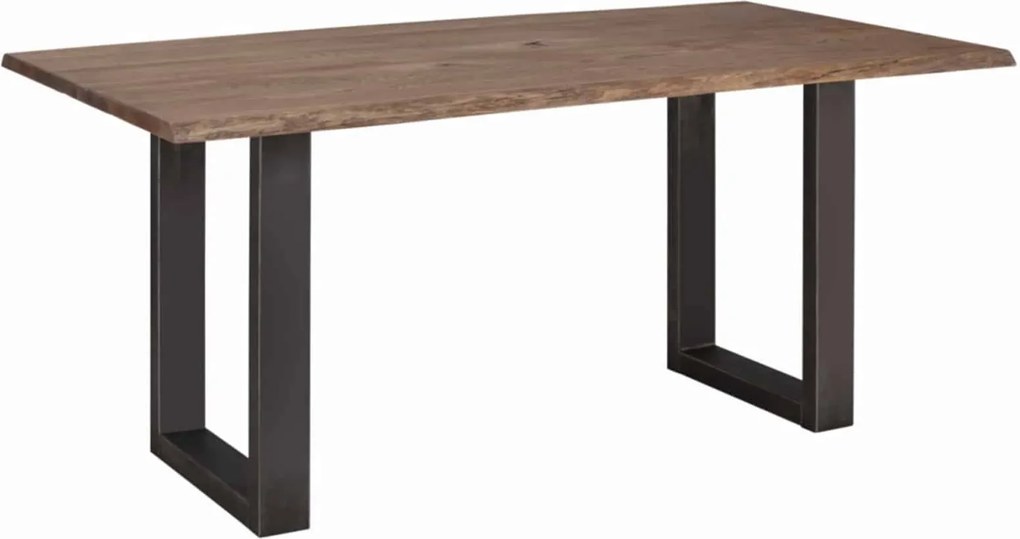 Masă lemn masiv Dining Roland Stejar Picioare Metal