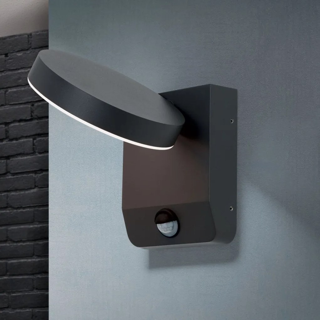 Aplica LED de exterior cu senzor de miscare IP54 HENDRYK antracit