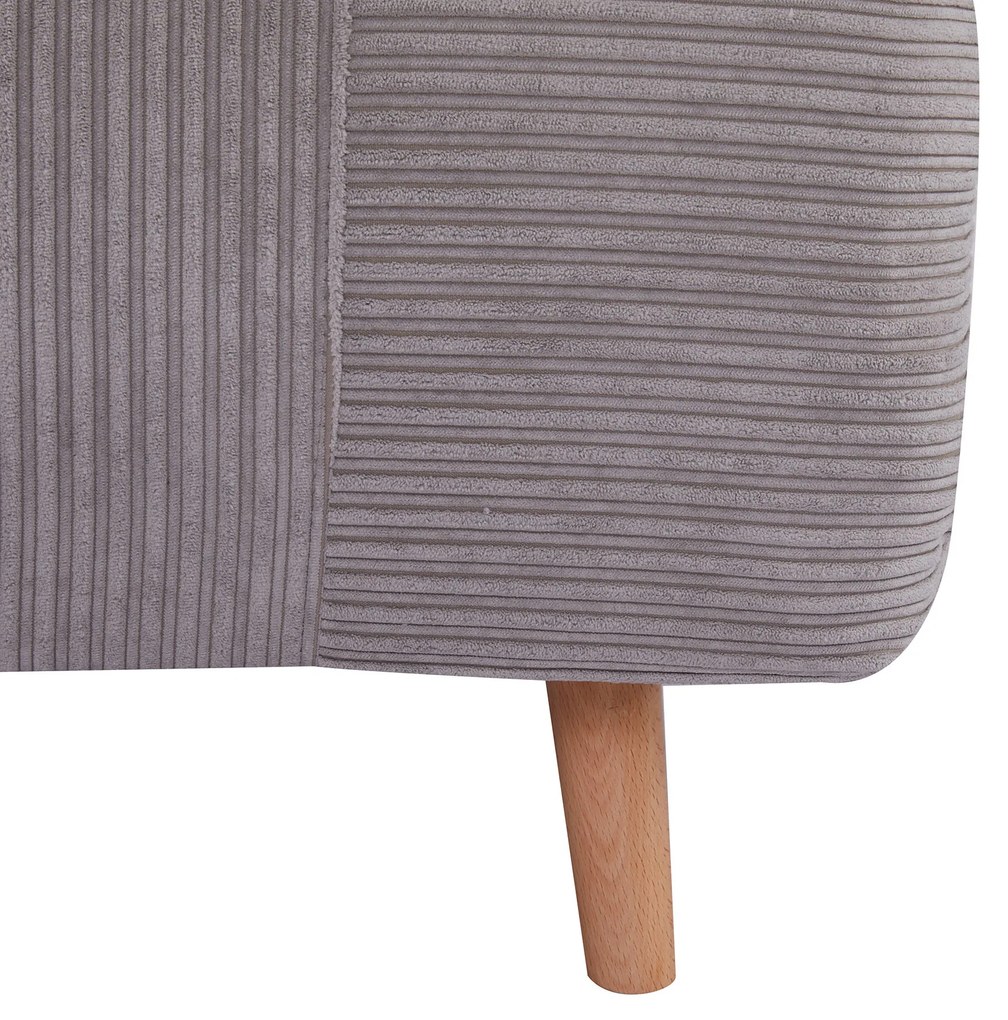HOMCOM Canapea Pat 2 în 1 pentru Oaspeți, suport de gât reglabil, Cord 82 cm x 89 cm x 83 cm Gri deschis | Aosom Romania