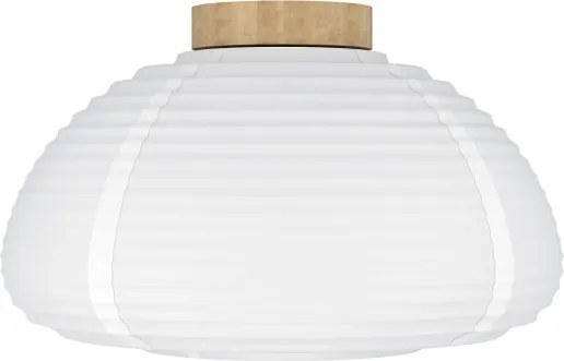 Eglo SUMMERHILL Plafonieră Ø 40 cm, 1x E27 (max. 40 W), 230 V, alb/bej