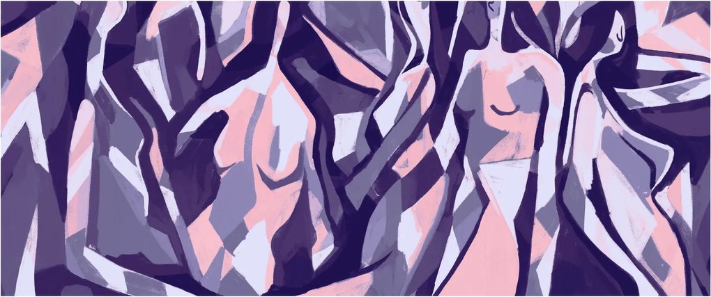 Tablou - Abstract, femei (120x50 cm)