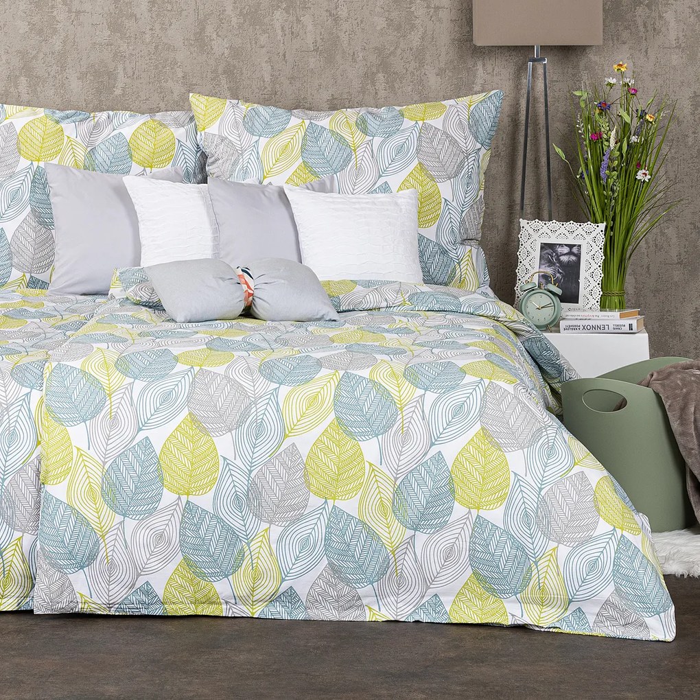 Lenjerie de pat din bumbac 4Home Nordic Leaves, 140 x 220 cm, 70 x 90 cm, 140 x 220 cm, 70 x 90 cm
