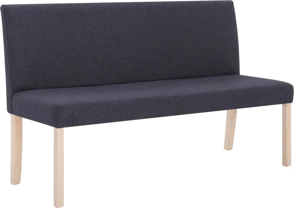 vidaXL Bancă, gri închis, 139,5 cm, poliester