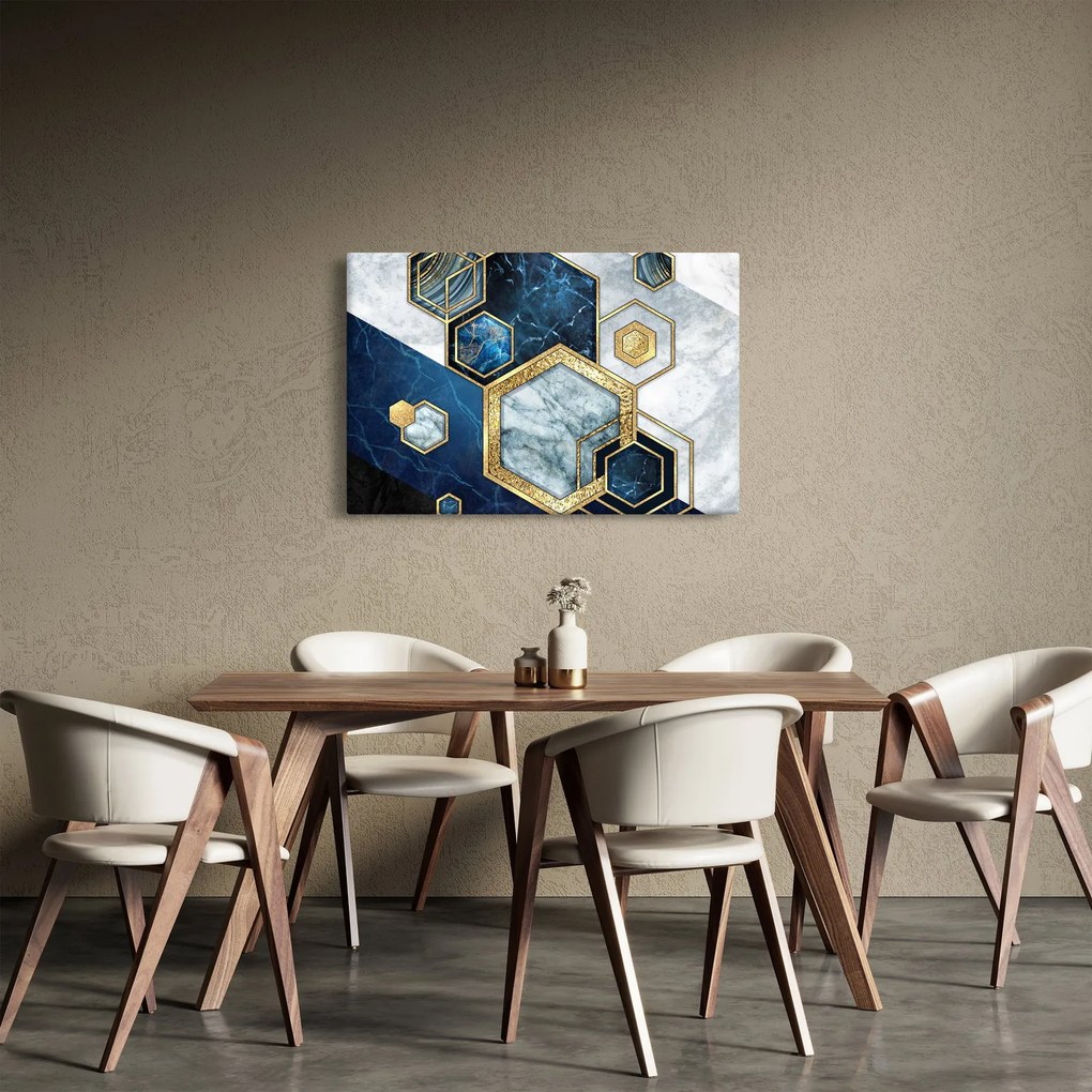 Tablou - Hexagoane de marmură (90x60 cm)