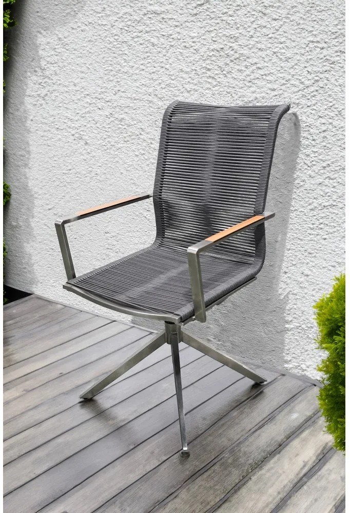 Scaun de grădină gri din metal Rubiera – Garden Pleasure