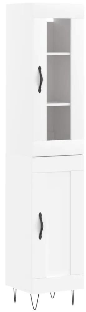 3199521 vidaXL Dulap înalt, alb, 34,5x34x180 cm, lemn prelucrat