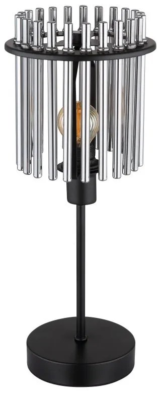 Veioza, lampa de masa design modern GORLEY negru, fumuriu