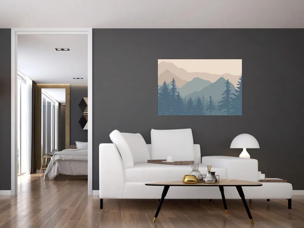 Tablou - Munții Turcoaz N⁰2 (90x60 cm)