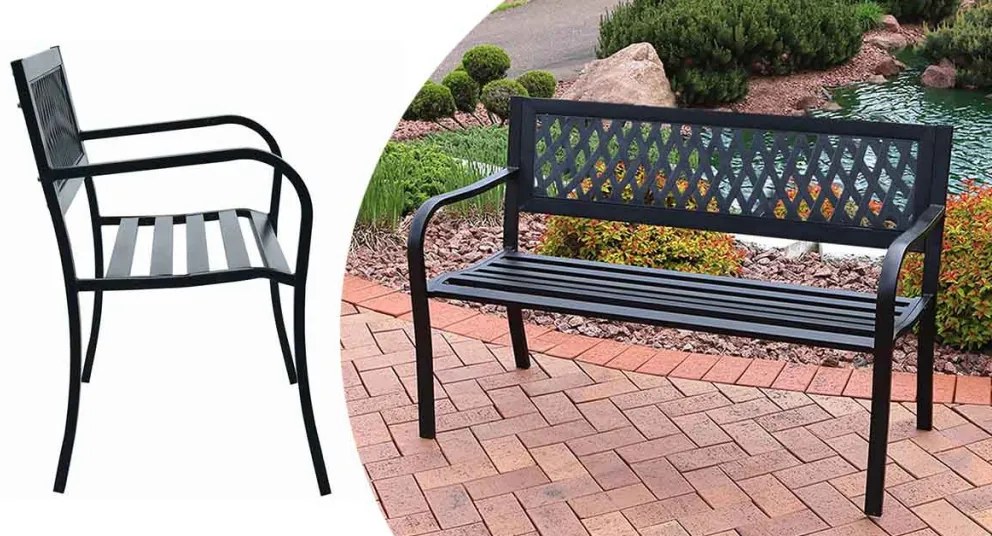 Banca de gradina-cu model de grilaj