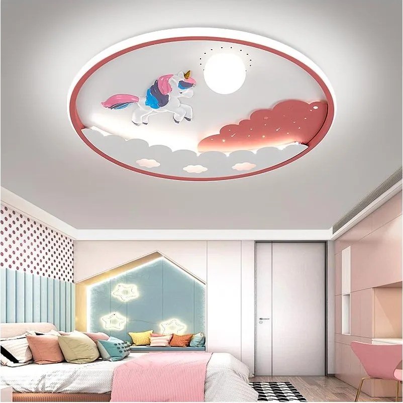 Brilagi - Plafonieră LED reglabilă pentru copii UNICORN/68W/230V 3000-6000K + telecomandă