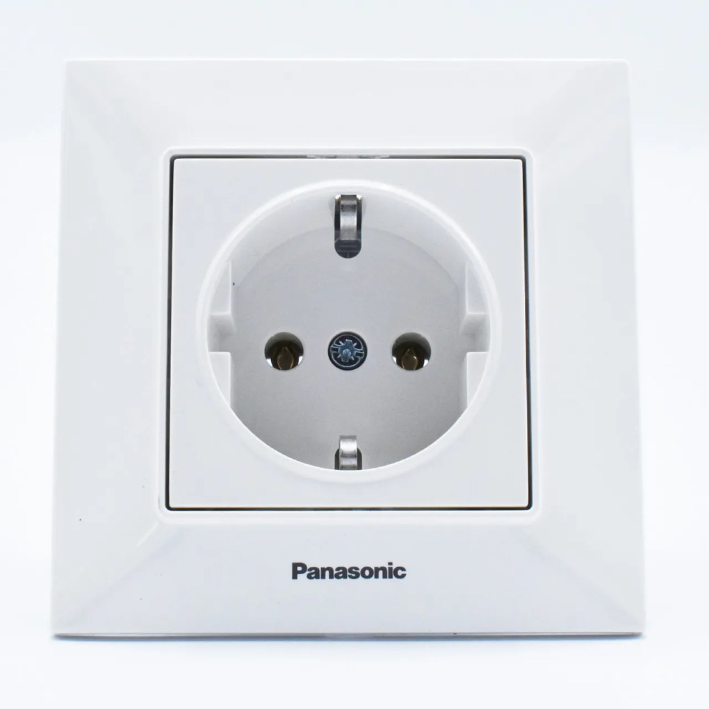 Priza simpla cu impamantare 16A, IP20, Alb, Panasonic Arkedia Slim