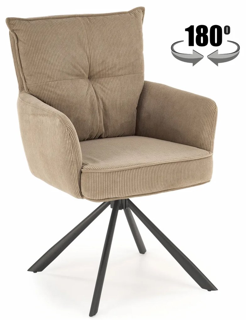 Scaun rotativ K528 velvet cappuccino
