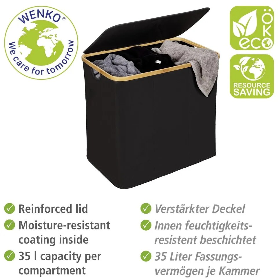 Coș de rufe din material textil 105 l Trio Ecori – Wenko