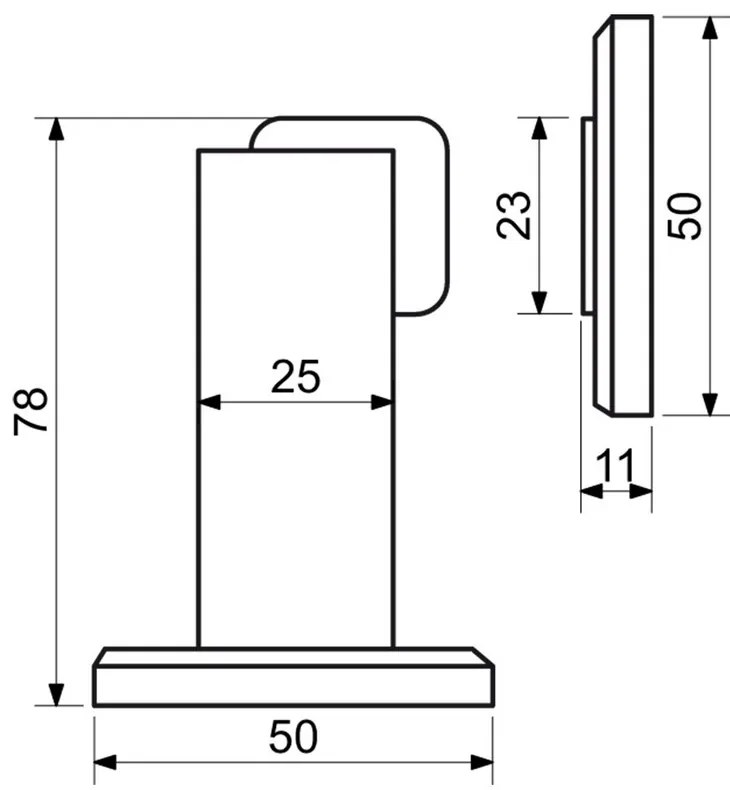 Opritor magnetic pentru usa RK.ZAR.008, negru