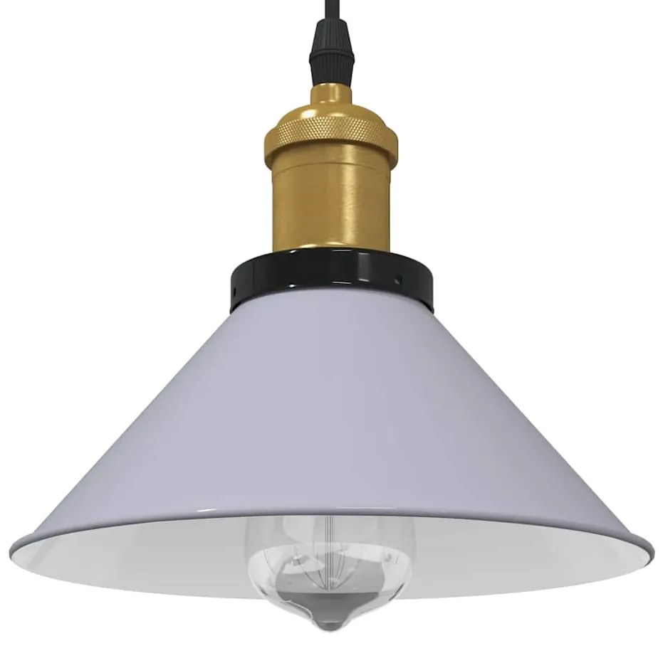 vidaXL Lampă suspendată reglabilă pe înălțime E27 gri lucios metal