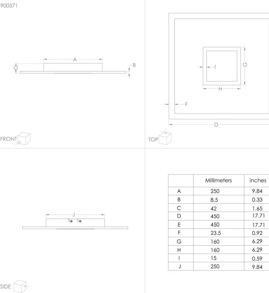 Eglo 900571 - Plafonieră LED RGBW reglabilă BORDONARA LED/21,5W/230V + telecomandă