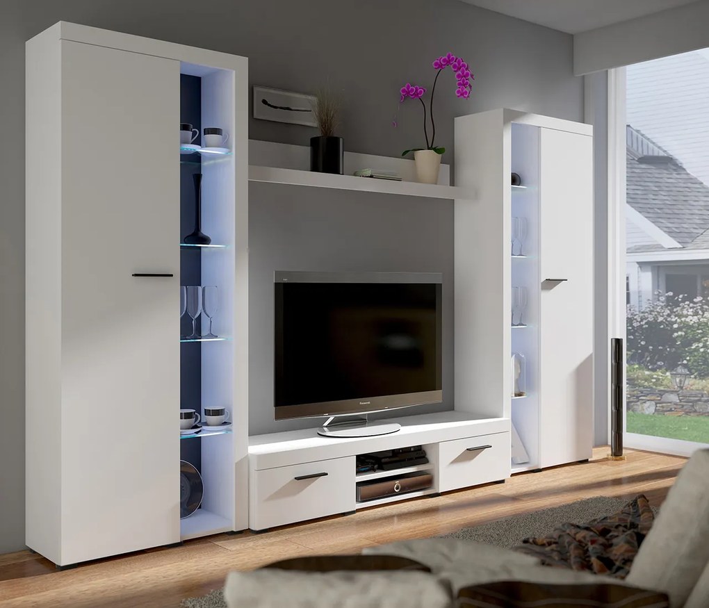 MEBLINE Set mobilier RUMBA/RUDOS XL Alb