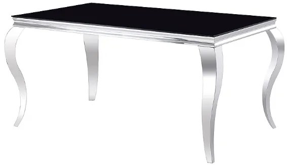 Masă de sufragerie 150 cm Pria (negru + crom) (pentru 4 până la 6 persoane). 1050746