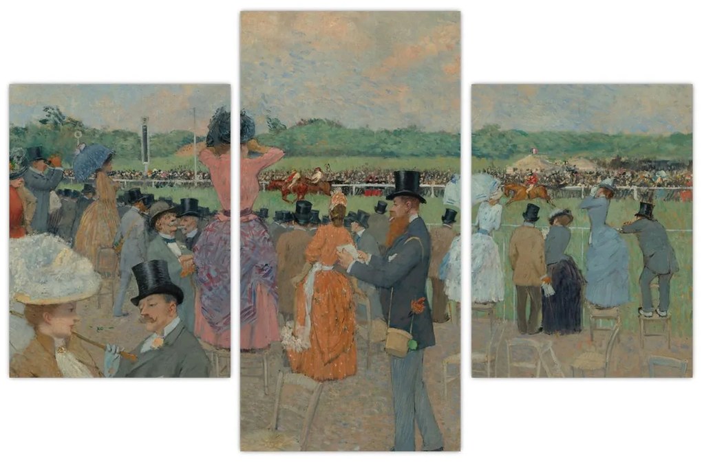 Tablou - Jean-Louis Forain, The Races at Longchamp, reproducere (90x60 cm)