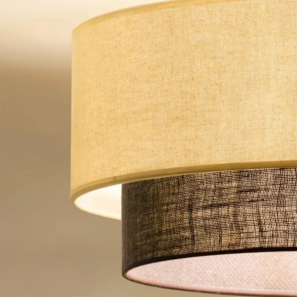 Brilagi - Plafonieră LED BOHO STYLE 1xE27/15W/230V Ø 40 cm crem/maro