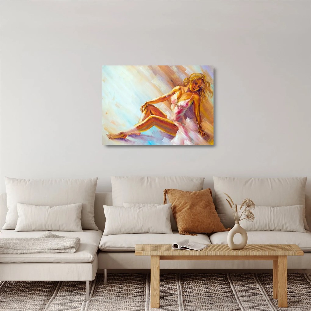 Tablou pe sticlă - Dansatori (70x50 cm)