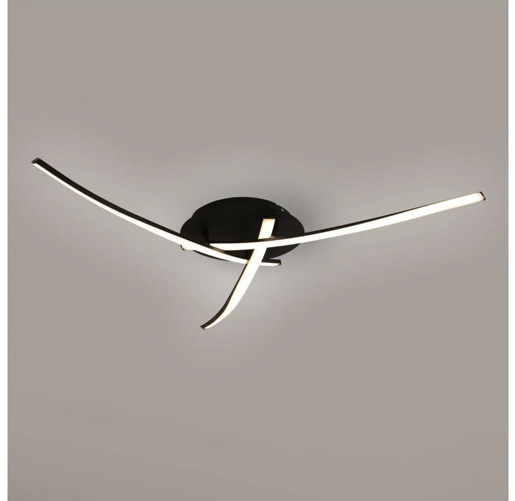 Brilagi - Plafonieră LED STRIPES, 24W/230V, neagră