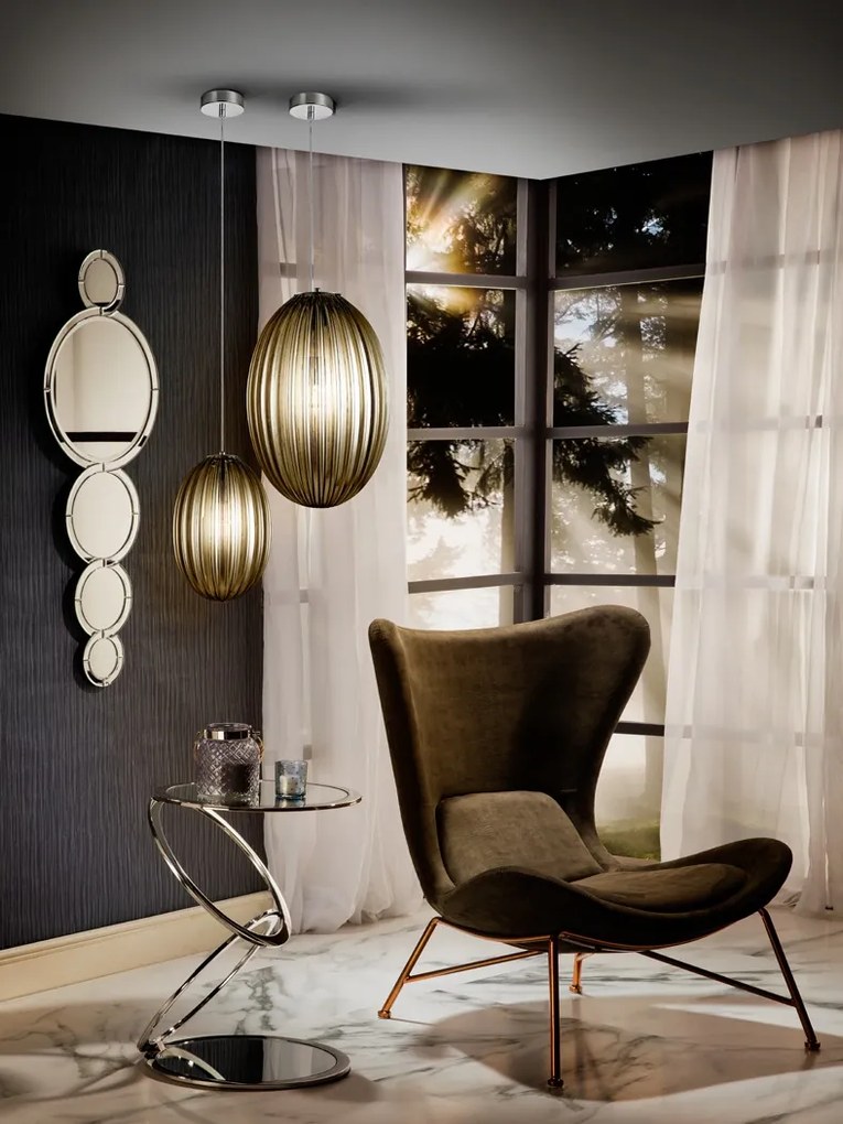 Pendul design modern decorativ Ovila 20cm fumuriu SV-752176