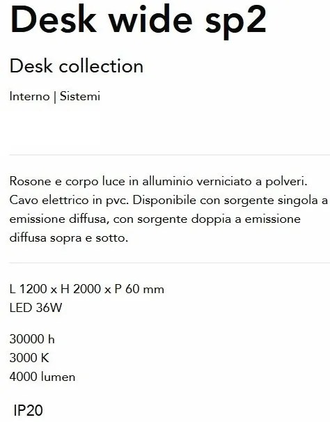 Lustra LED suspendata stil minimalist Desk wide sp2 negru