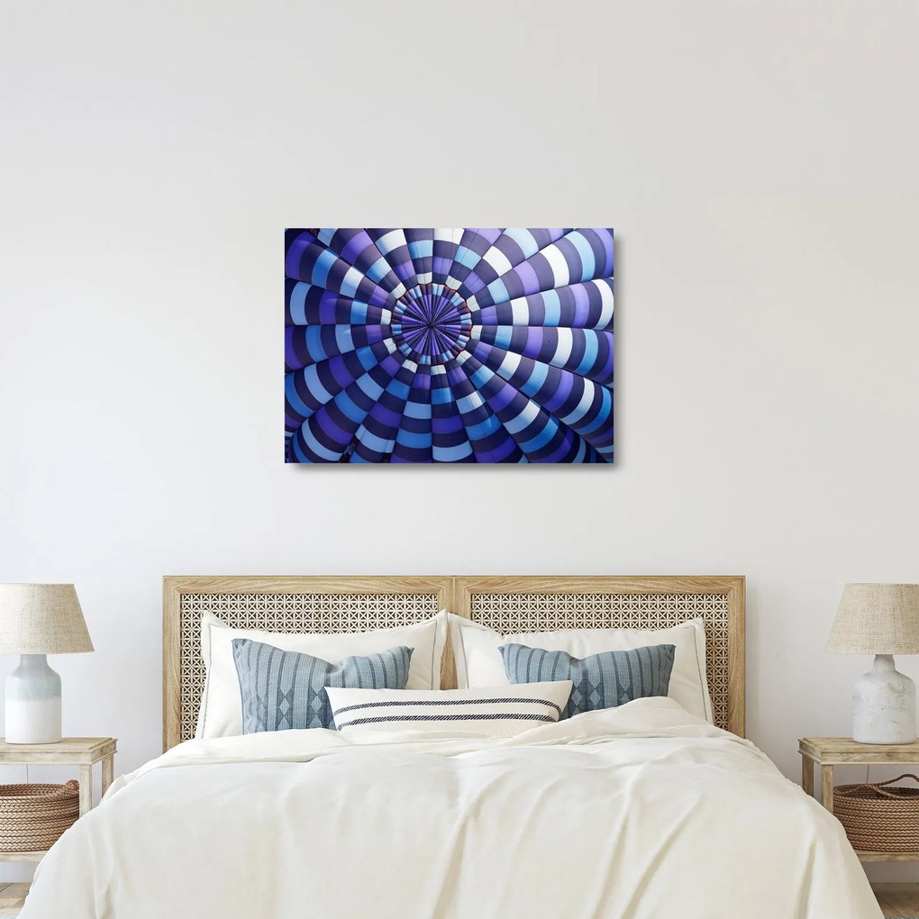 Tablou pe sticlă cu structura balonului zburător (70x50 cm)