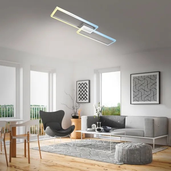 Briloner 3761019 - Plafonieră LED dimabilă LED/45W/230V 2700-6500K+telecomandă crom mat