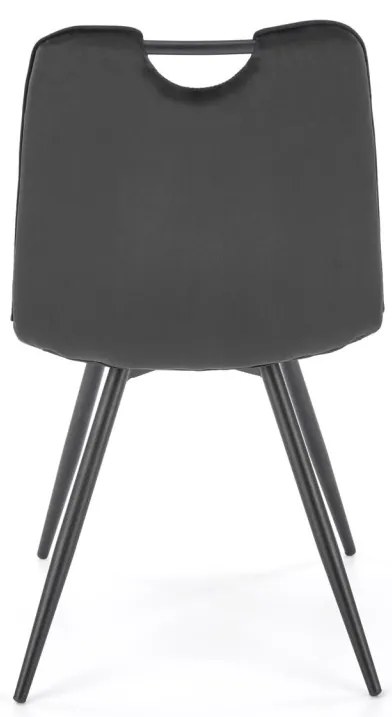 Scaun K521 velvet negru