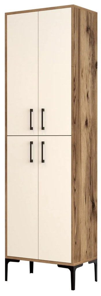 Comodă pentru pantofi Berlin A - Walnut, Cream