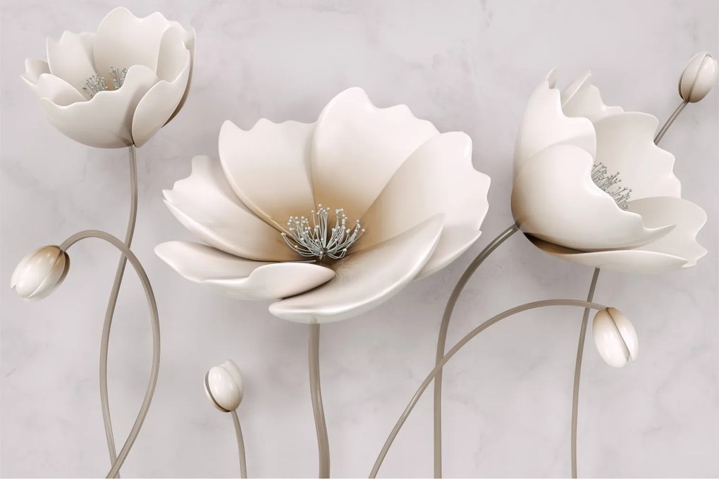 Tablou cu florile albe (90x60 cm)