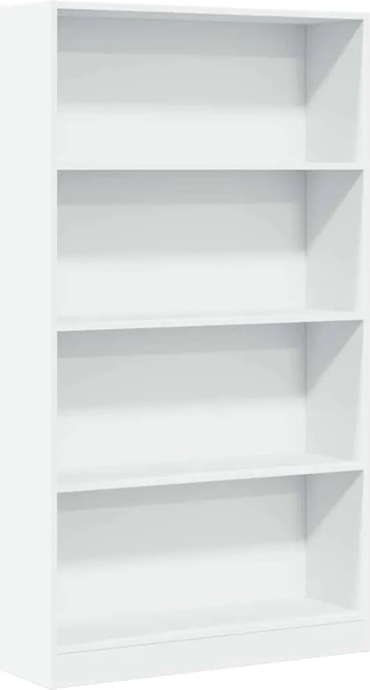 vidaXL Bibliotecă, alb, 80x24x143 cm, lemn prelucrat