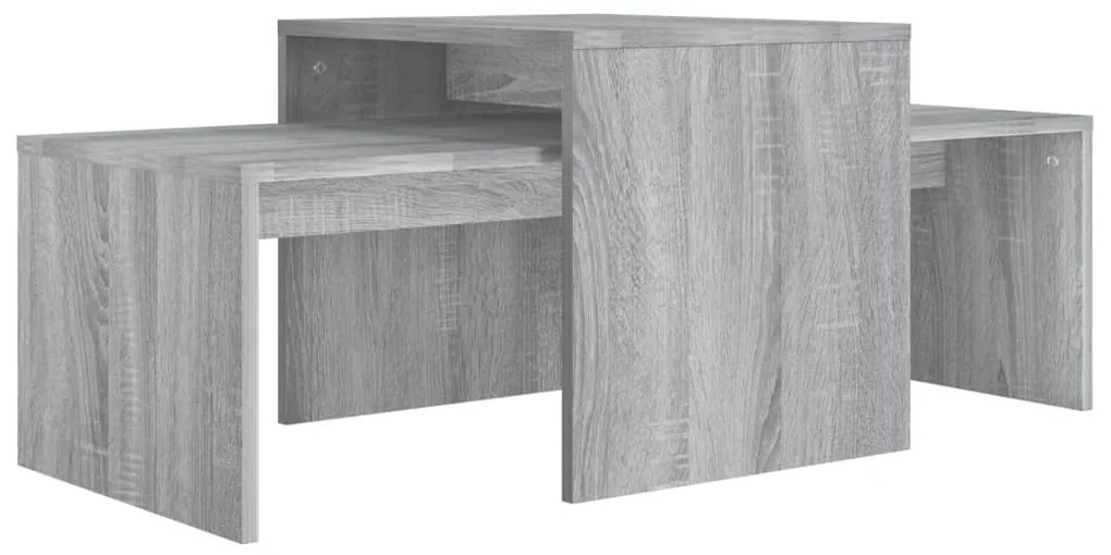815547 vidaXL Set măsuță de cafea, gri sonoma, 100x48x40 cm, lemn prelucrat