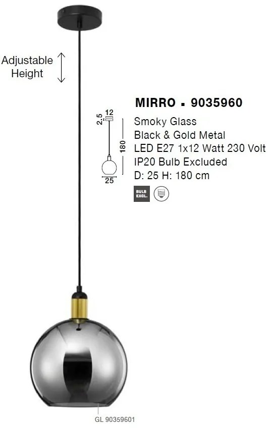 Lustra/Pendul design modern MIRRO